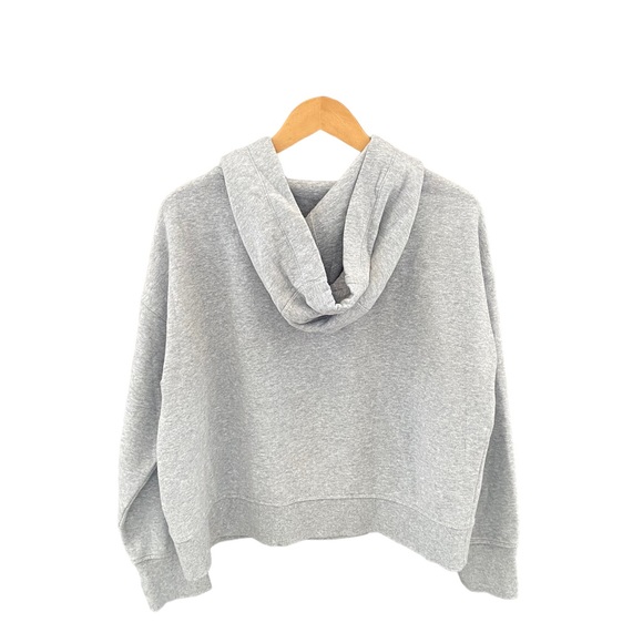 Calvin Klein Performance Gray Cropped Hooded Sweatshirt XL - Picture 2 of 6